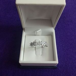 White Sapphire silver ring